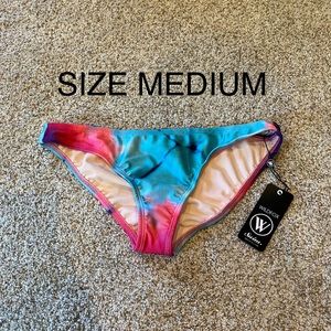 🆕 WILDFOX SWIM TIE DYE BIKINI BOTTOMS ONLY NWT